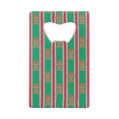 Leuke en Fancy kerst Gingerbread Man Creditkaart Flessenopener (Achterkant)