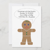 Leuke en Fancy kerst Gingerbread Man Kaart (Achterkant)