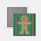 Leuke en Fancy kerst Gingerbread Man Magneet (Voorkant / Achterkant)