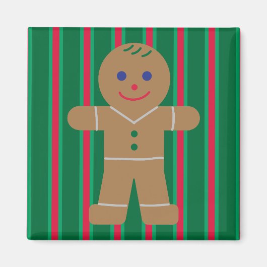 Leuke en Fancy kerst Gingerbread Man Magneet (Voorkant)