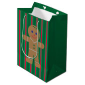 Leuke en Fancy kerst Gingerbread Man Medium Cadeauzakje (Voorkant Gekanteld)