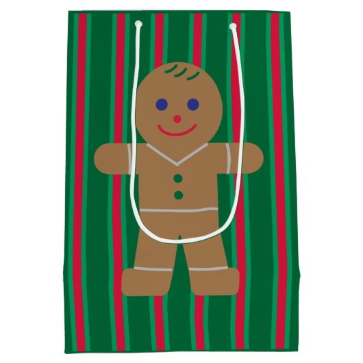 Leuke en Fancy kerst Gingerbread Man Medium Cadeauzakje (Achterkant)