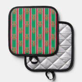 Leuke en Fancy kerst Gingerbread Man Pannenlap (Voorkant / Achterkant)