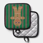 Leuke en Fancy kerst Gingerbread Man Pannenlap (Voorkant / Achterkant)