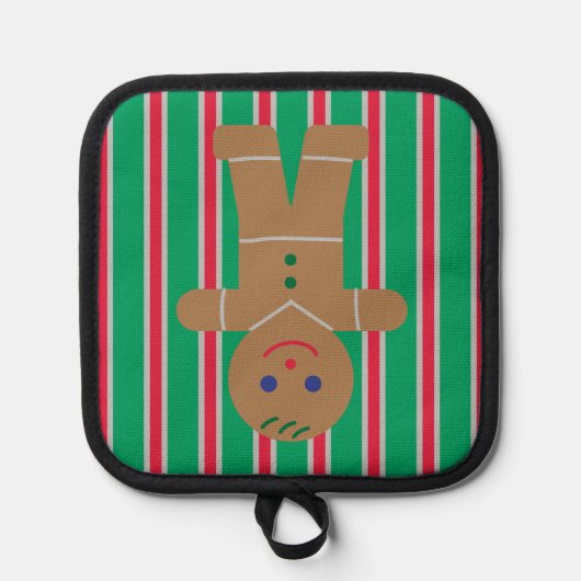 Leuke en Fancy kerst Gingerbread Man Pannenlap (Voorkant)