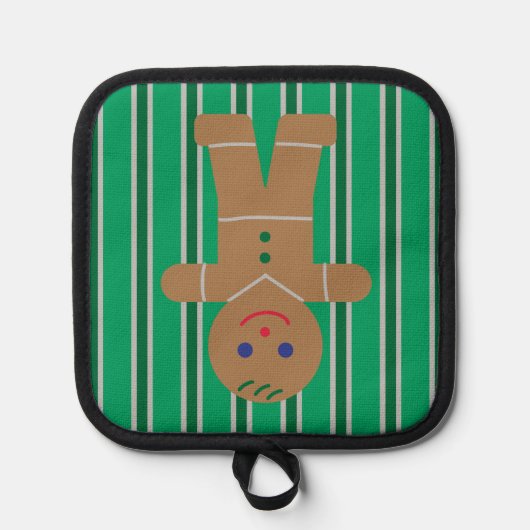 Leuke en Fancy kerst Gingerbread Man Pannenlap (Voorkant)