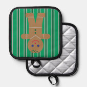 Leuke en Fancy kerst Gingerbread Man Pannenlap (Voorkant / Achterkant)