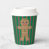 Leuke en Fancy kerst Gingerbread Man Papieren Bekers (Achterkant)