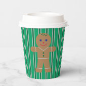 Leuke en Fancy kerst Gingerbread Man Papieren Bekers (Achterkant)