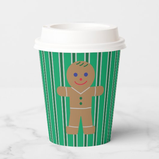 Leuke en Fancy kerst Gingerbread Man Papieren Bekers (Achterkant)
