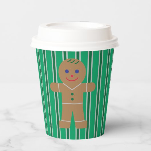 Leuke en Fancy kerst Gingerbread Man Papieren Bekers (Voorkant)