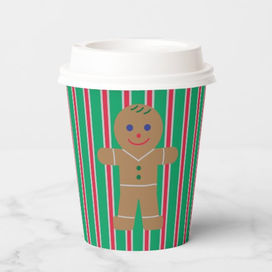 Leuke en Fancy kerst Gingerbread Man Papieren Bekers (Achterkant)