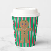 Leuke en Fancy kerst Gingerbread Man Papieren Bekers (Voorkant)