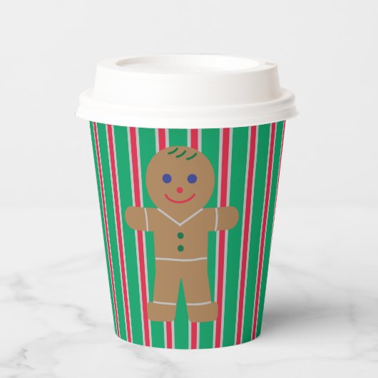 Leuke en Fancy kerst Gingerbread Man Papieren Bekers (Voorkant)