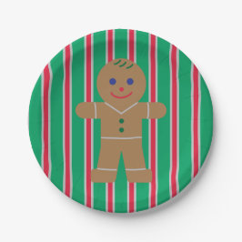 Leuke en Fancy kerst Gingerbread Man Papieren Bordje