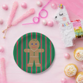 Leuke en Fancy kerst Gingerbread Man Papieren Bordje (Feest)