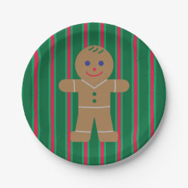 Leuke en Fancy kerst Gingerbread Man Papieren Bordje