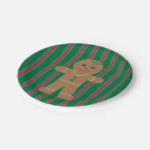 Leuke en Fancy kerst Gingerbread Man Papieren Bordje (Gekanteld)