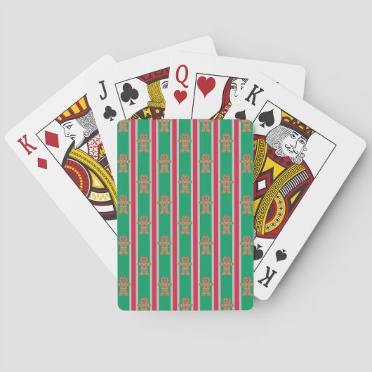 Leuke en Fancy kerst Gingerbread Man Pokerkaarten (Achterkant)
