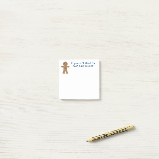 Leuke en Fancy kerst Gingerbread Man Post-it® Notes (Op bureau)