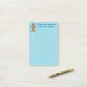 Leuke en Fancy kerst Gingerbread Man Post-it® Notes (Op bureau)
