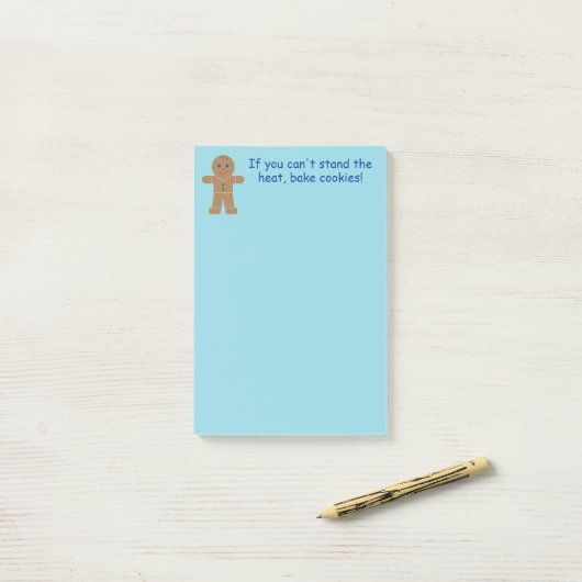 Leuke en Fancy kerst Gingerbread Man Post-it® Notes (Op bureau)