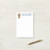Leuke en Fancy kerst Gingerbread Man Post-it® Notes (Op bureau)