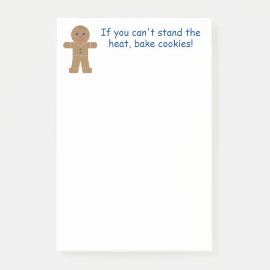 Leuke en Fancy kerst Gingerbread Man Post-it® Notes (Voorkant)
