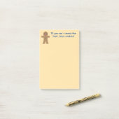 Leuke en Fancy kerst Gingerbread Man Post-it® Notes (Op bureau)