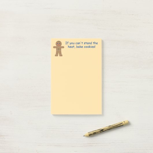 Leuke en Fancy kerst Gingerbread Man Post-it® Notes (Op bureau)