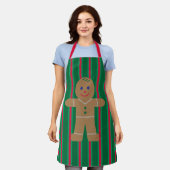 Leuke en Fancy kerst Gingerbread Man Schort (Gedragen)