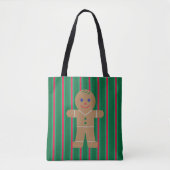 Leuke en Fancy kerst Gingerbread Man Tote Bag (Voorkant)
