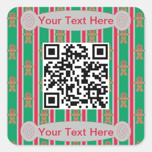 Leuke en Fancy kerst Gingerbread Man Vierkante Sticker