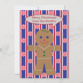 Leuke en Fancy kerst pepermunt peperkoek man Feestdagenkaart (Voorkant)