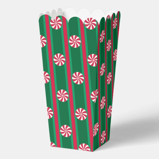 Leuke en Fancy kerst pepermunt popcorn Bedankdoosjes (Voorkant)
