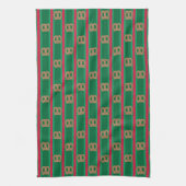 Leuke en Fancy kerst Pretzel Theedoek (Verticaal)