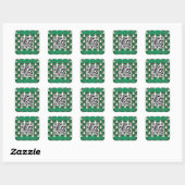 Leuke en Fancy Kerst Sneeuwman Detective QR Code Vierkante Sticker (Vel)