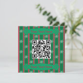 Leuke en Fancy Kerst Sneeuwvlok QR Code Kaart (Staand voorkant)