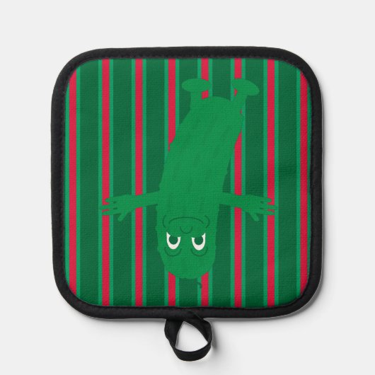 Leuke en Fancy kerstaugurk Pannenlap (Voorkant)