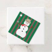 Leuke en Fancy Kerstmis Sneeuwman Detective Bedankjes Labels (In situ)