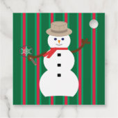 Leuke en Fancy Kerstmis Sneeuwman Detective Bedankjes Labels (Achterkant)