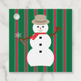 Leuke en Fancy Kerstmis Sneeuwman Detective Bedankjes Labels