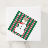 Leuke en Fancy Kerstmis Sneeuwman Detective Bedankjes Labels (In situ)