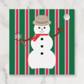 Leuke en Fancy Kerstmis Sneeuwman Detective Bedankjes Labels (Achterkant)