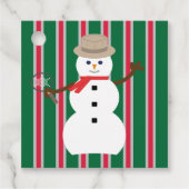 Leuke en Fancy Kerstmis Sneeuwman Detective Bedankjes Labels (Voorkant)