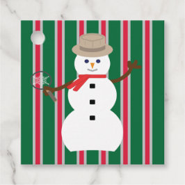 Leuke en Fancy Kerstmis Sneeuwman Detective Bedankjes Labels