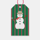 Leuke en Fancy Kerstmis Sneeuwman Detective Cadeaulabel (Voorkant)