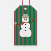 Leuke en Fancy Kerstmis Sneeuwman Detective Cadeaulabel (Achterkant)