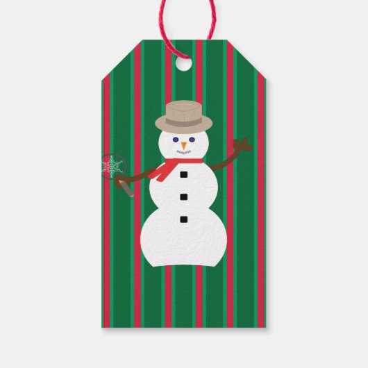 Leuke en Fancy Kerstmis Sneeuwman Detective Cadeaulabel (Achterkant)