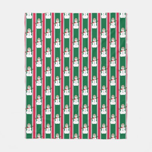 Leuke en Fancy Kerstmis Sneeuwman Detective Fleece Deken (Voorkant)